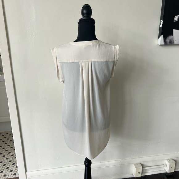 Forever 21 White Sheer Military Blouse - Picture 7 of 7
